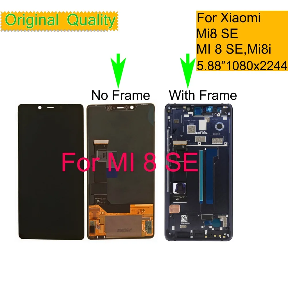 

10Pcs/lot AMOLED For Xiaomi Mi 8 Mi8 SE Mi8i LCD Display Touch Screen Digitizer Panel Pantalla monitor Assembly With Frame DHL