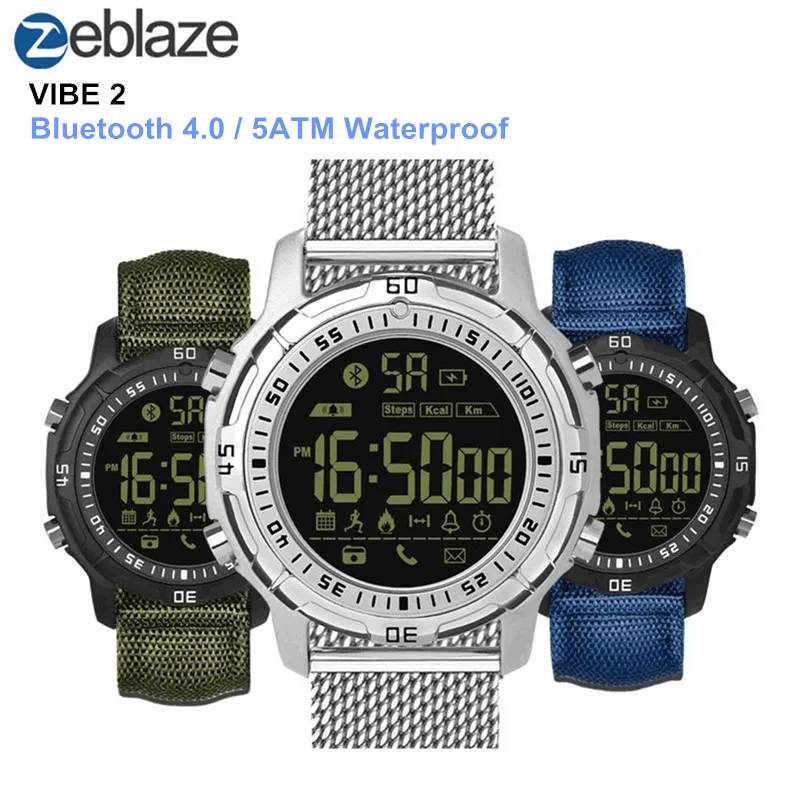 Оригинальный Zeblaze Vibe 2 спортивные Smartwatch 5ATM Водонепроницаемый 540 дней в режиме