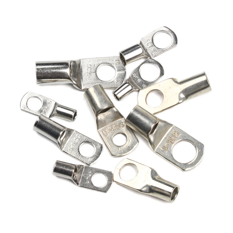 10PCS Wire Ring Connectors Copper Tube Lug SC6 6/8 SC10 6/8/SC16 6 /8