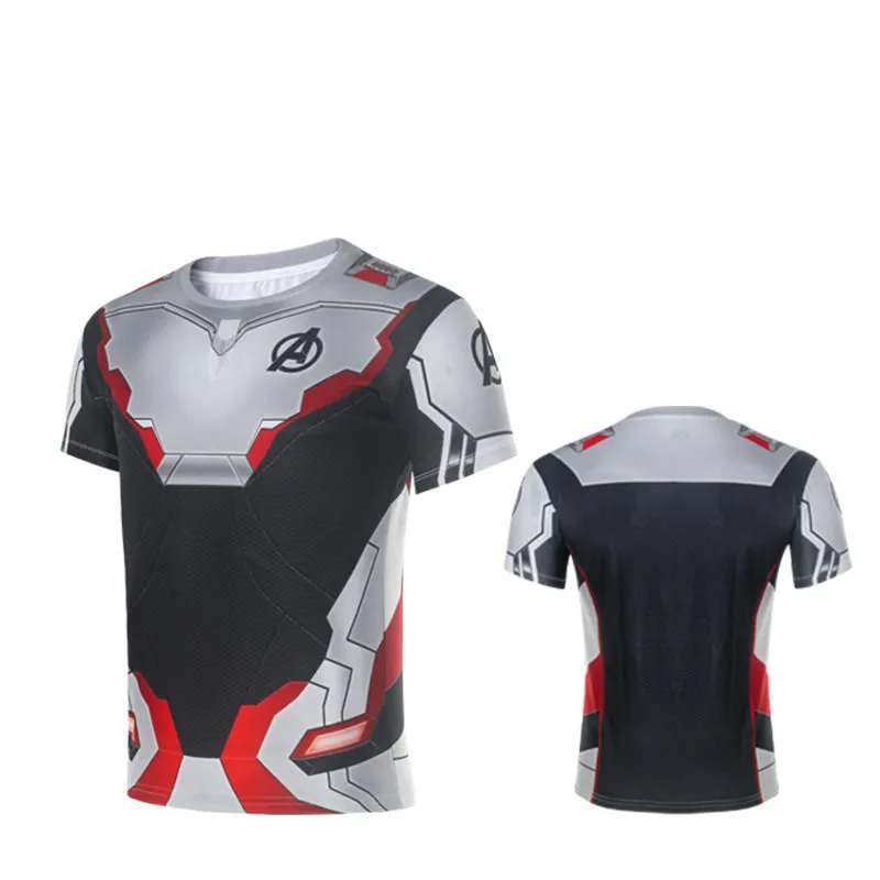 2019 New Avengers Endgame Quantum Realm T-short Tee Man Advanced Tech Top Shirt Cosplay Costumes