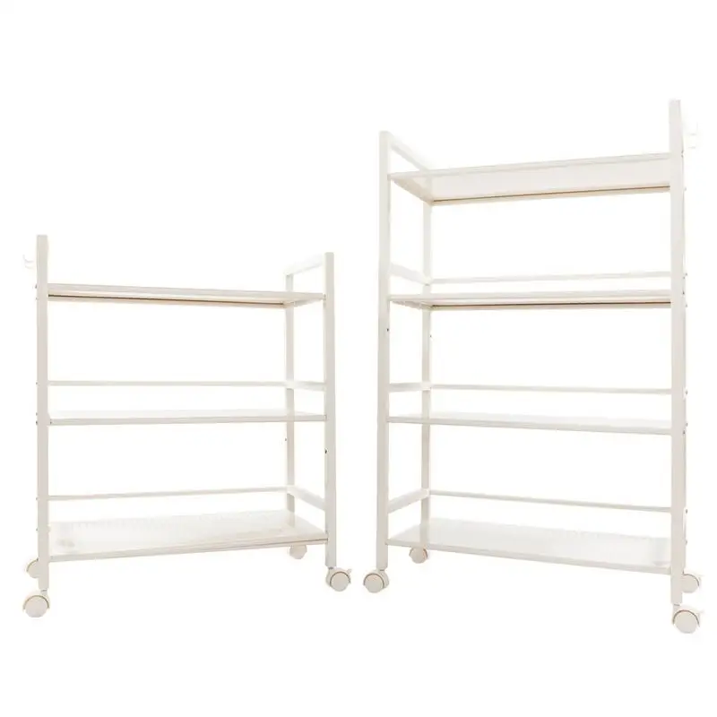 

Widen 4 Tiers Multi-functional Storage Cart Multi-functional Car Ivory White Strong Bearing Capacity Stable And Reliable