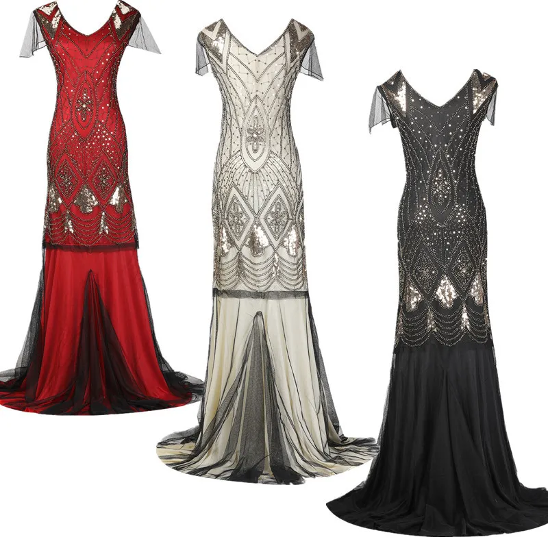 floor length 1920s dress