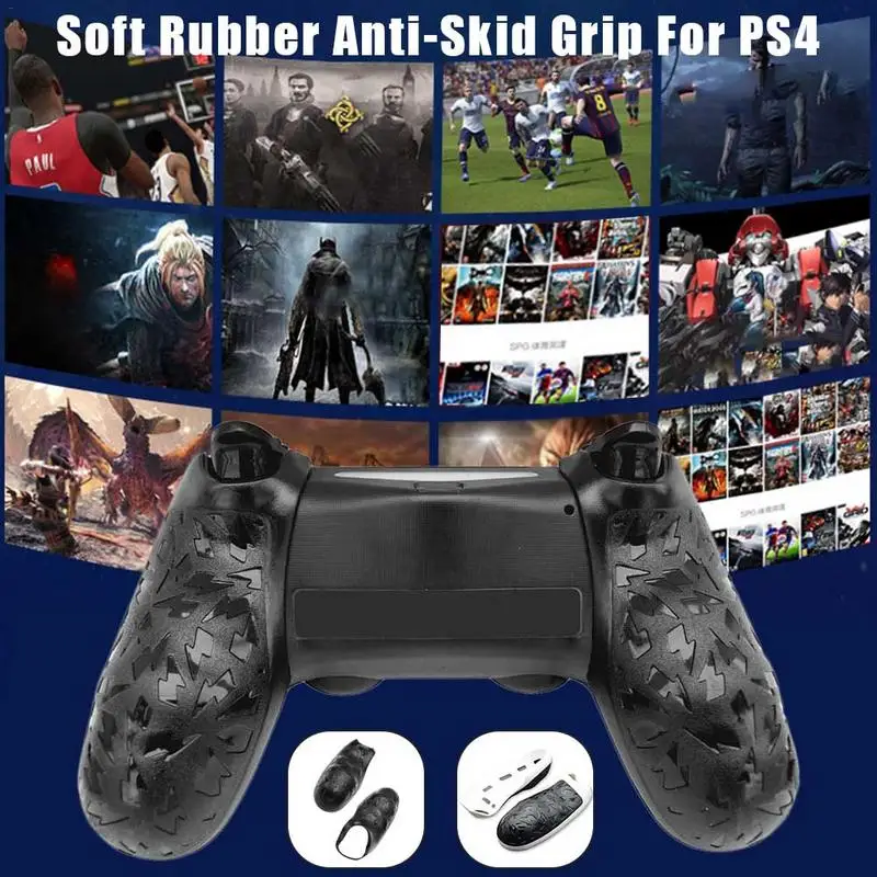 

Soft Rubber External Grips Protective Case For PS4 Handle Left Right Anti-skid Protection Shell Cover For Ps4