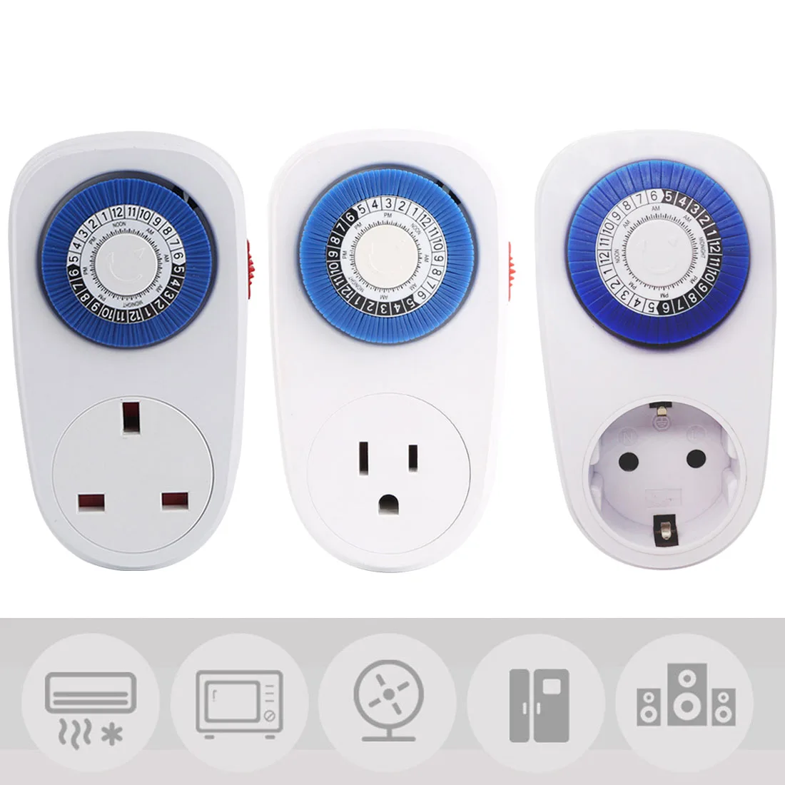 

230V 16A Programmable Mechanical Mini Timer Switch Smart Countdown Switch Socket 24 Hours Blue