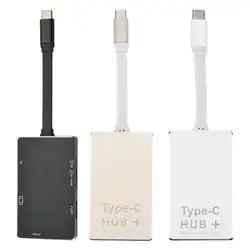 7 в 1 USB-C концентратор с Тип C мощность зарядки 4 к HDMI видео дисплей SD/HC/TF Card Reader USB 3,0 хаб для MacBook Pro
