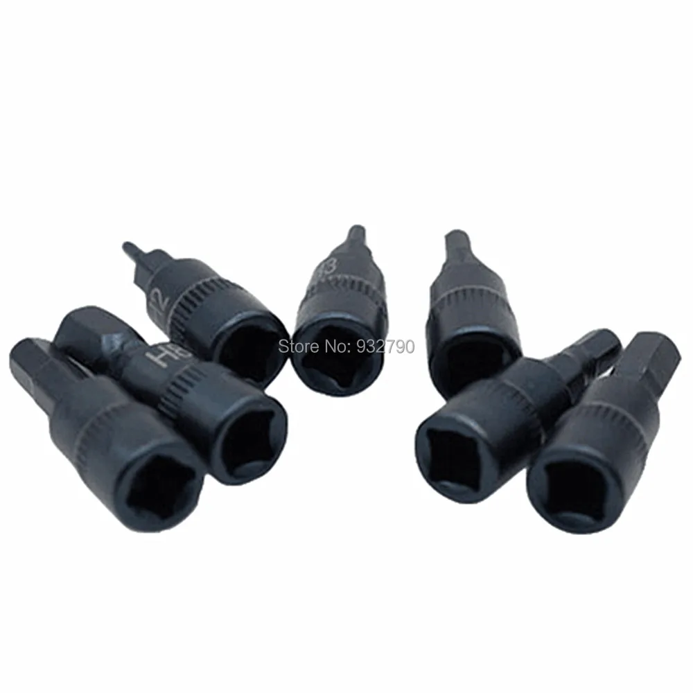 

7pcs 1/4" Inch Drive Screwdriver Bit Socket Set H2 H3 H4 H5 H6 H7 H8 Hex Bit Socket Set Screwdriver Bits