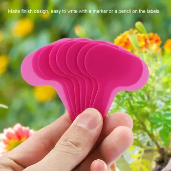

Tags for plants 100Pcs Plastic Plant T-type Tags Markers Nursery Garden Labels 5*7cm Garden Planting Label