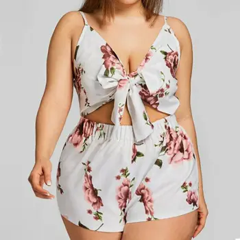 

2019 HOT Sexy Women Bohemian Print Playsuit Jumpsuit Rompers Summer Beach Casual Mini Shorts