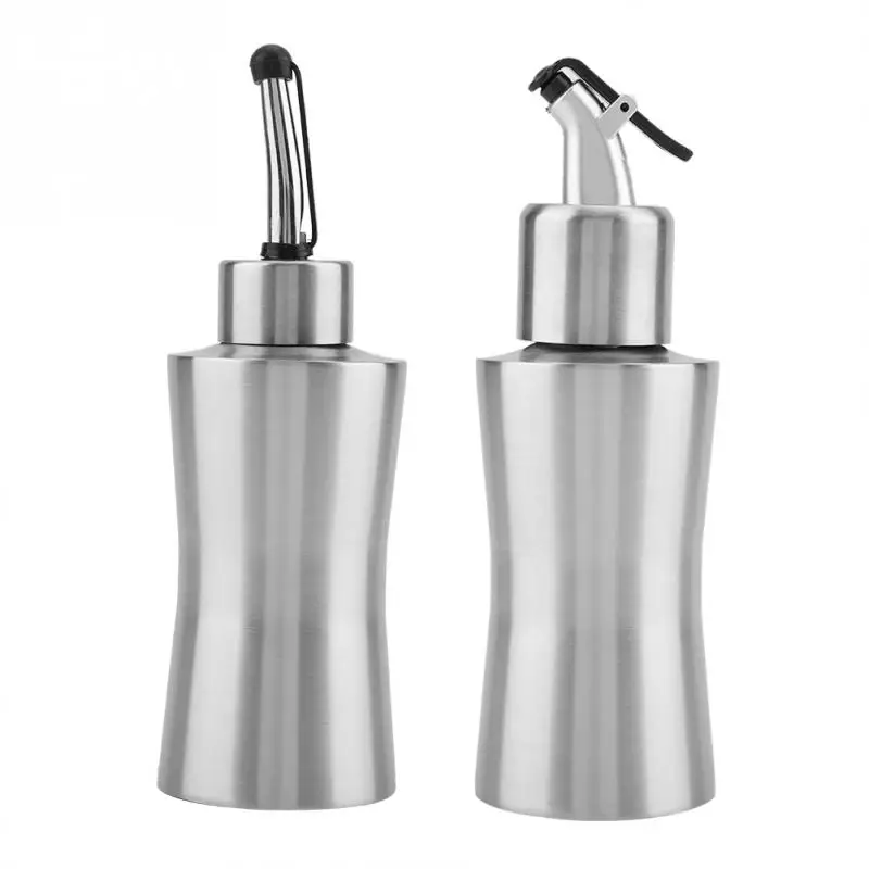 

Home sale 220ml Stainless Steel Oil Bottle Proof Sauce Vinegar Bottles Kitchen Vinegar Cruet Storage Dispenser Gravy Boats