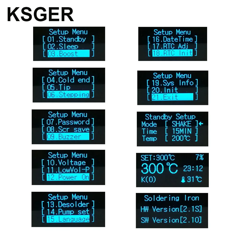 KSGER T12 паяльная станция STM32 V2.1S OLED DIY 907 ручка электрические инструменты контроллер температуры держатель сварка T12 железные наконечники