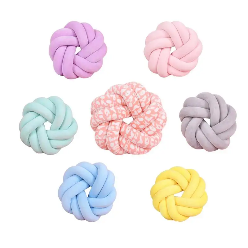 

High Quality Soft Ring Mat Spherical Knot Pillow Handmade Woven Mat Home Sofa Room Decoration Photography Props Perfect Gift