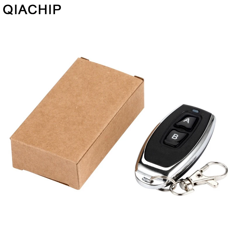 

QIACHIP 433 MHz RF Remote Control Learning Code 1527 EV1527 For Gate Garage Door Controller Alarm Key 433mhz Included Battery