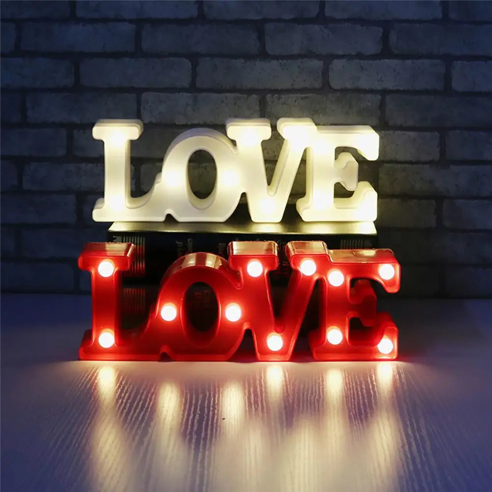 Creative LED Love Letter Night Light Wall Lamp Holiday Valentine Day