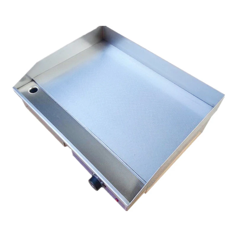 RU Stock Stainless Steel All Flat Pan Electric Griddles And Grooved