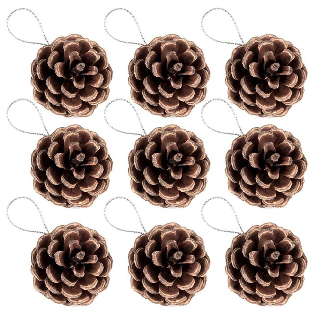 

72Pcs Christmas Hanging Pinecone Ornaments Xmas Tree Ornaments Party Supplies