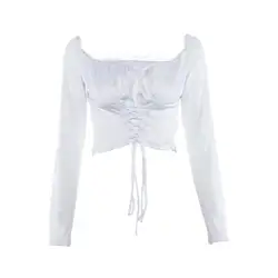 Для женщин футболки Повседневное Элегантные Белые Простые пикантные, вечерние, облегающие однотонные до отверстия Лето 2019 Готический Шик