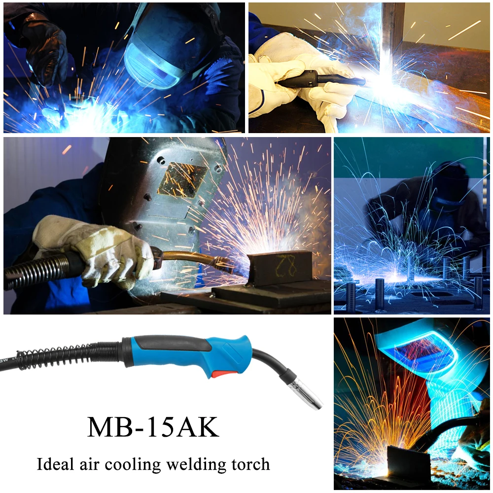 

Welding DIY Machine 180A 15AK MIG Torch MAG Welding Gun 3000MM Air-cooled Euro Connector for Welding Machine
