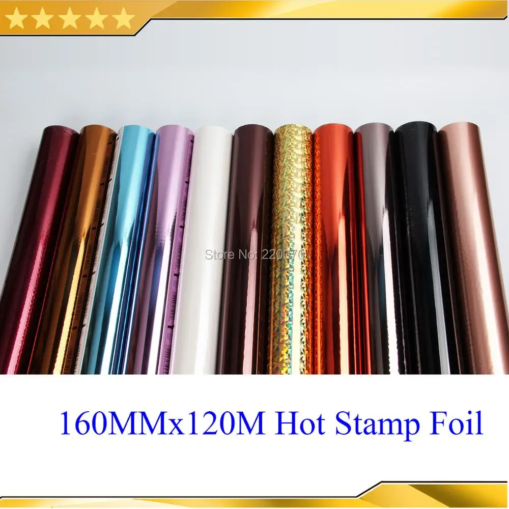 

Free Shipping 160MMx120M Golden Color Hot Stamping Foil Heat Transfer Napkin Gilding PVC business Card Emboss