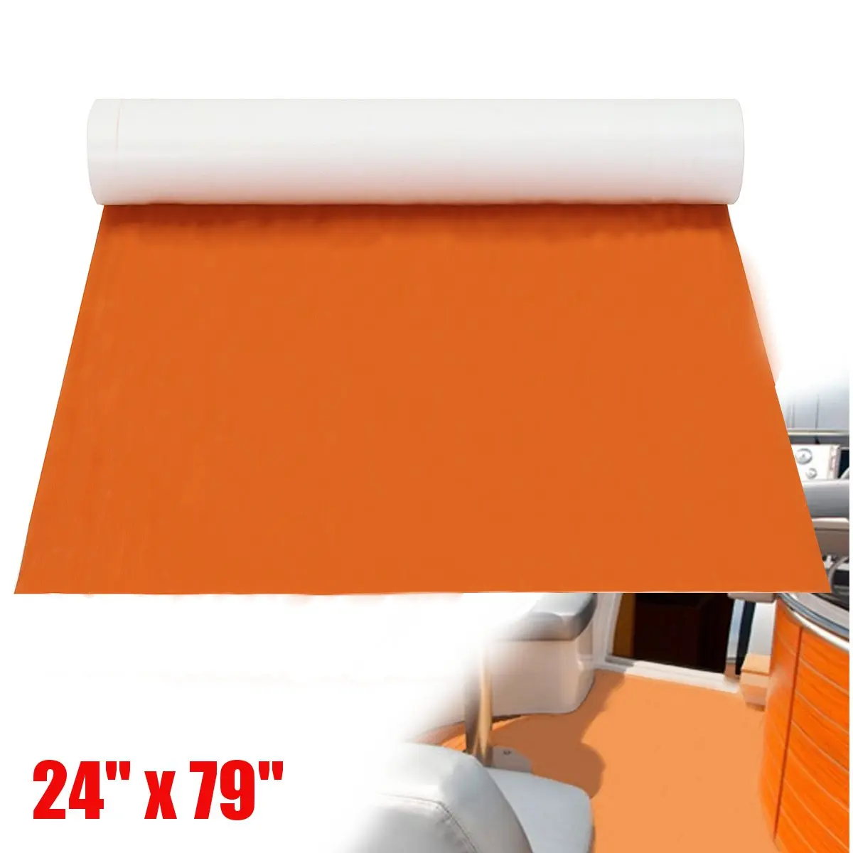 60 см x 200 см 6 мм самоклеющиеся пены EVA искусственная Тиковый лист яхты синтетического тика настил коврик на полу оранжевый