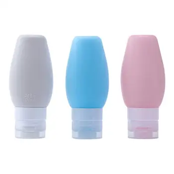 

3pcs 90ml Portable Travel Bottle Toiletry Bottles Refillable Shampoo Lotion Liquid Container Sets Accessories (Random Color)