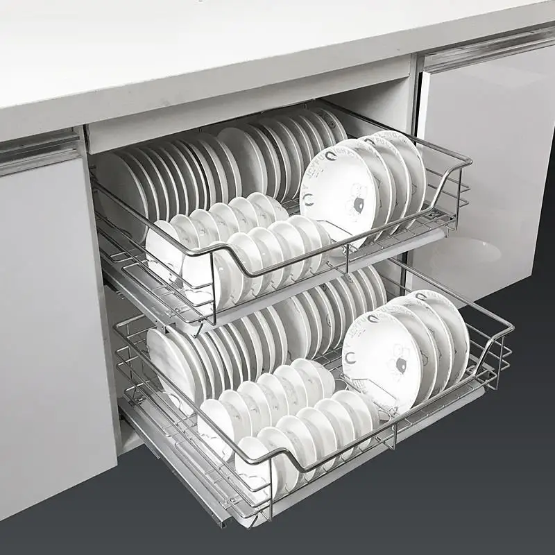 

Accessories Rangement Cuisine Pantry Organizador Armario Stainless Steel Cozinha Organizer Cocina Kitchen Cabinet Basket