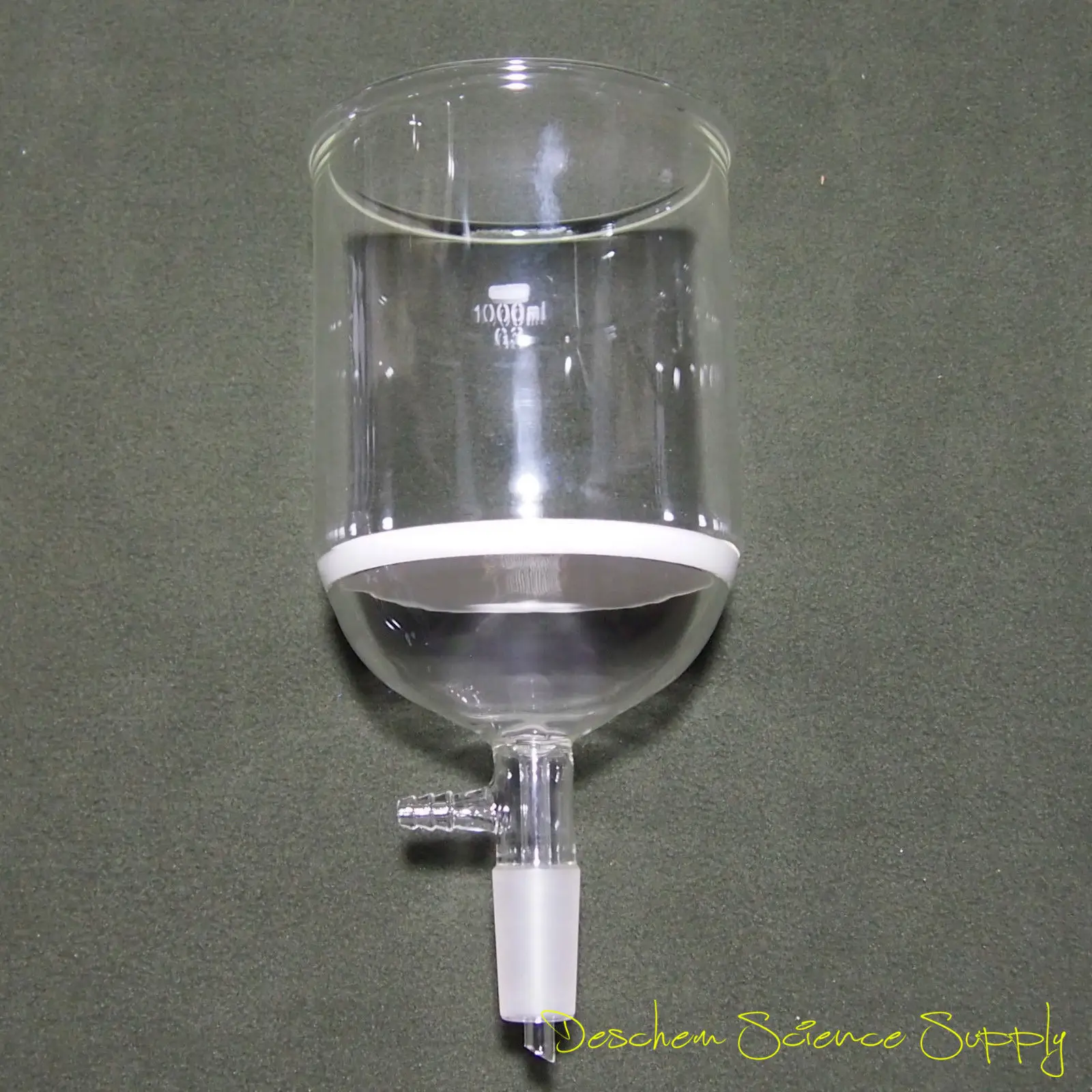 1000ml 24/40 Glass Buchner Funnel 1L 3# Coarse Filter W/10mm Vacuum Adapter