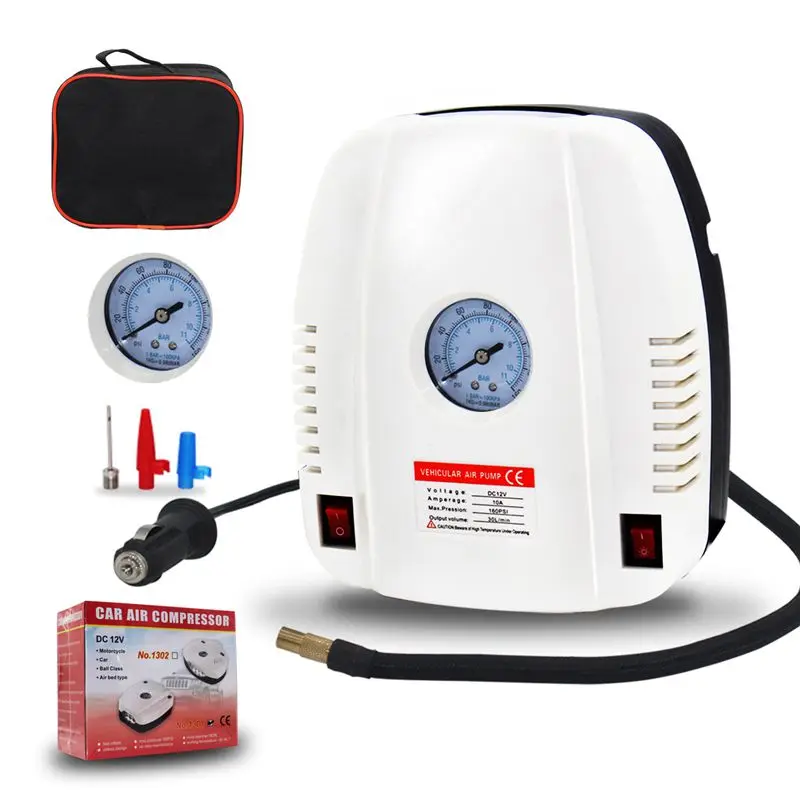 

Portable Electric Car Tire Inflator Pump 12V Auto Air Compressor Led Light Digital Inflatable Pump 120W