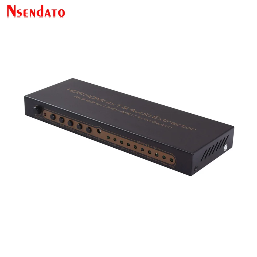 4K * 2K 60 Гц HDR HDMI сплиттер 4X1 аудио экстрактор для DTS Dolby ARC SPDIF EDID 4 в 1 выход