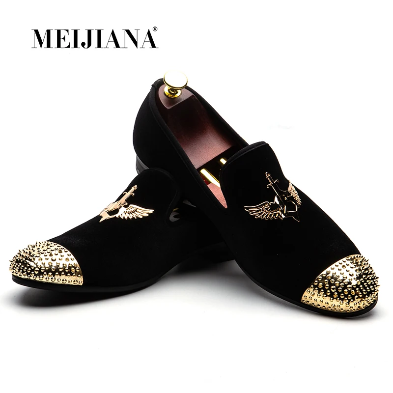 Cena MEIJIANA 2019 moda marka męskie buty ręcznie skórzane wygodne buty męskie męskie mokasyny buty bankietowe