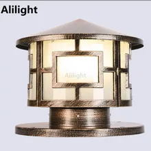 Напольное освещение ландшафта Европы Водонепроницаемый фонарь на капитель колонны сад вилла двор капитель светильник на Колону IP55 E27 домашнее декоративное крепление