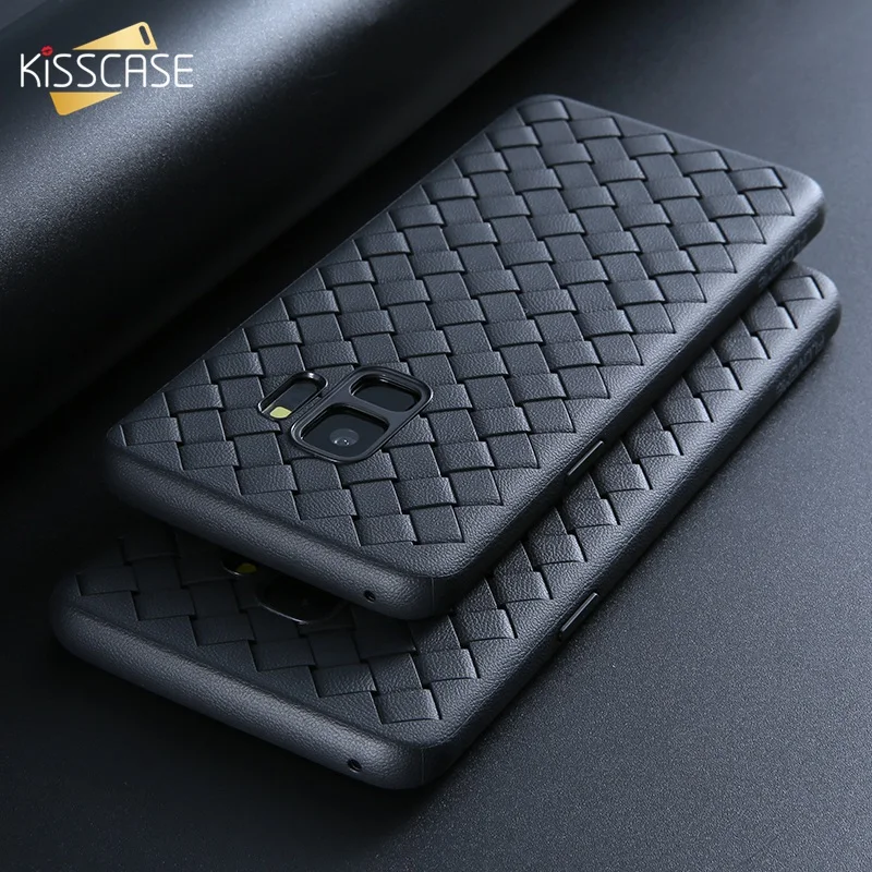 KISSCASE Роскошный чехол для телефона samsung S10 рlus Lite тканые сетки Galaxy S9 Plus Note 9