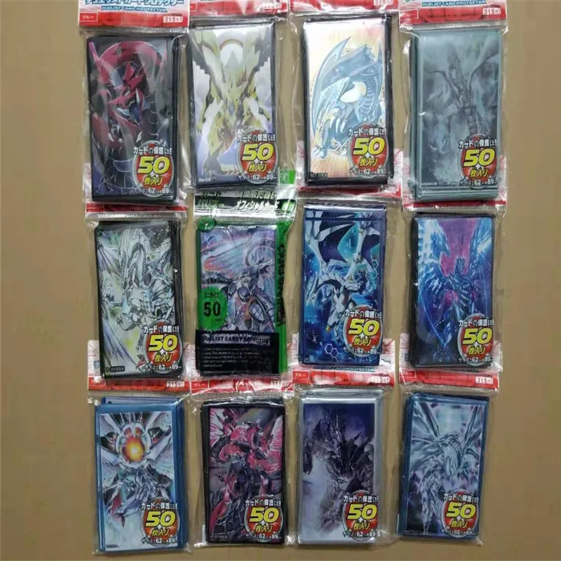 

10 packs/lot yu-gi-oh cards sleeves set anime Duel Monsters cosplay emperor dragon dark magician board games duelist protector