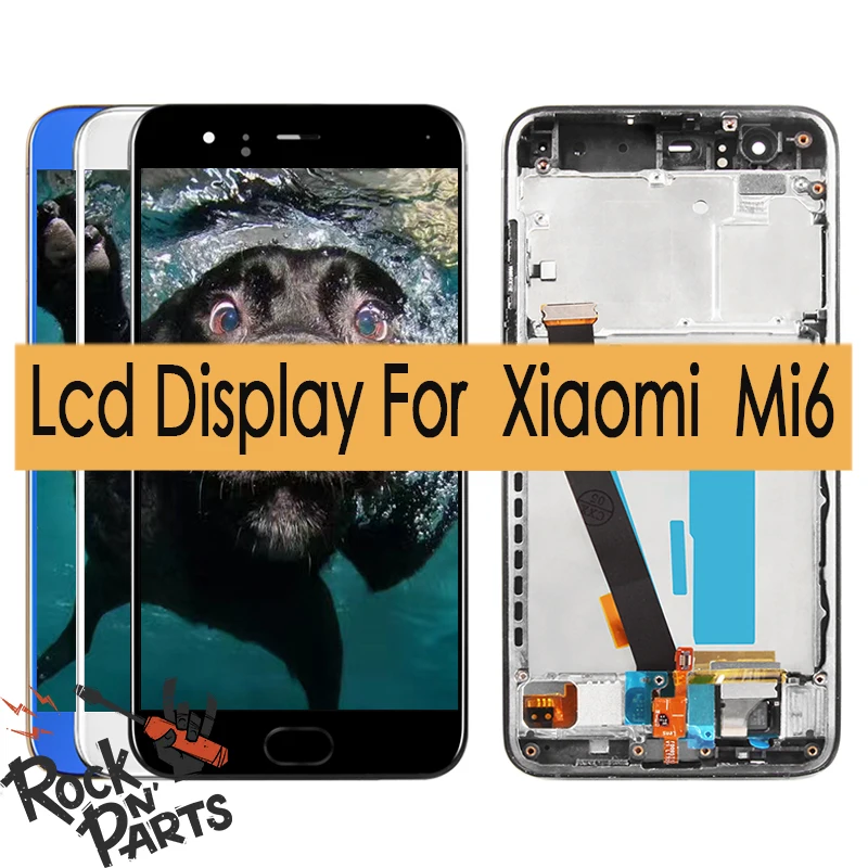 

Lcd Display Assembled with Touch Screen Digitizer for Xiaomi 6 Mi6 mi 6 Screen Display + Fingerprint