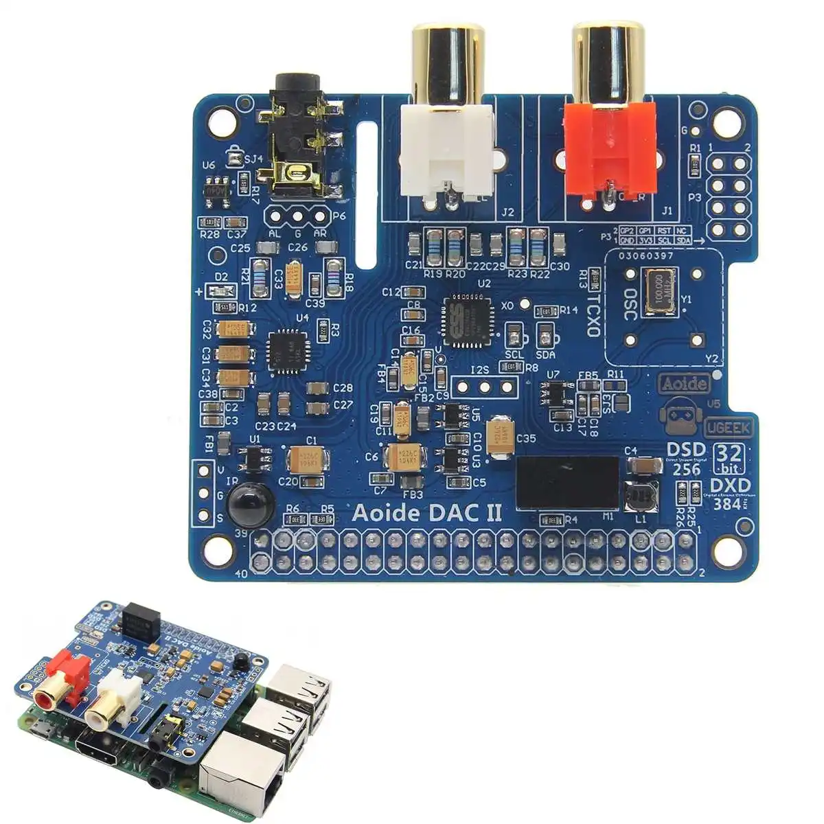 Аудио Плата расширения CLAITE 384 kHz DAC II Hifi звуковая карта DSD/APE/FLAC/WAV музыкальный плеер