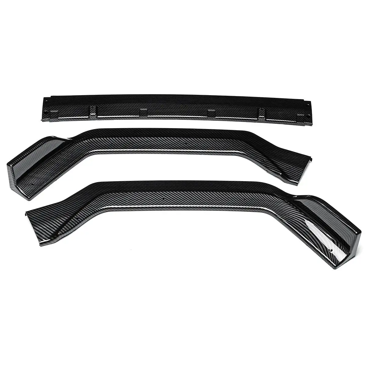 

3Pcs Car Front Deflector Spoiler Splitter Diffuser Bumper Body Shovels Carbon Fiber Universal For INFINITI 2018 Q50 Sport Model
