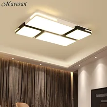 Потолочный светильник с пультом дистанционного управления для гостиной, поддержка 110 В или 220 В, светодиодный светильник, потолочные светильники, квадратный светильник