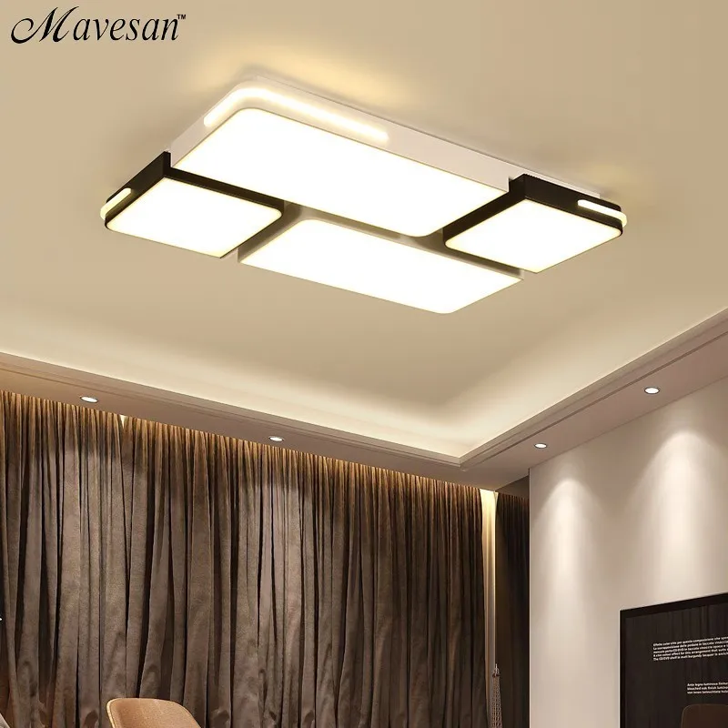 

Ceiling lamp with remote control for living room support 110v or 220V led light ceiling fixtures square luminaria teto