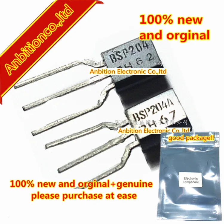 10 шт. 100% Новый оригинальный BSP204 SP204 TO-92 P-channel улучшенный режим вертикальный D-MOS