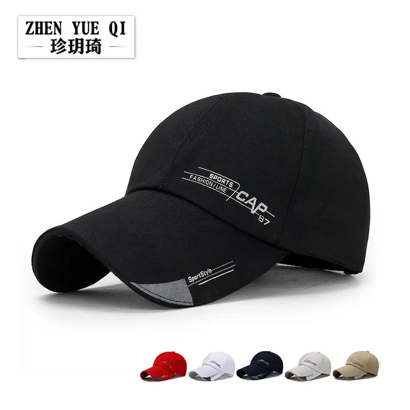 

Spring Summer Simple Run of a Extended Eaves Baseball Cap Men College Style Sun Hat Low large brim hat mao zi CAP87