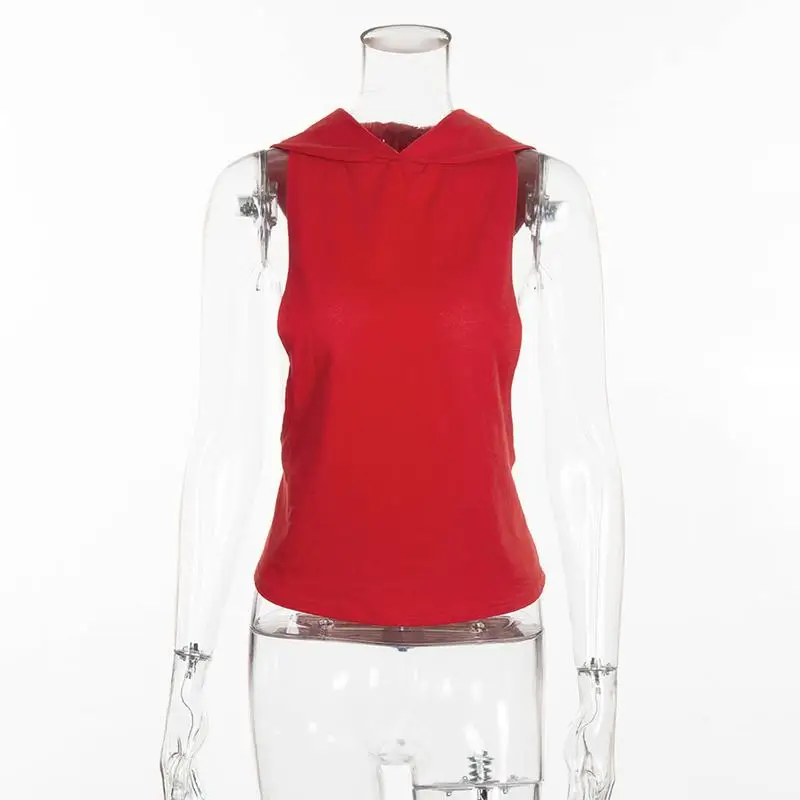 Ladies Sports Hooded Vest Tops Female Sleeveless Polyester Skin-friendly Comfortable Simple Vest Clothes Fitness Running Hiking Ladies Sports Hooded Vest Tops Female Sleeveless Polyester Skin-friendly Comfortable Simple Vest Clothes Fitness Running Hiking