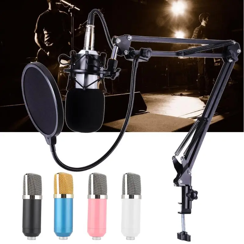 Высокая чувствительность студийного вещания Запись конденсаторный микрофон позолоченный порт в форме сердца шумоподавление микрофон