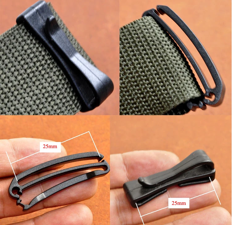 

5x 25mm 38mm 50mm attach molle webbing buckle strap adjust keeper tactical Belt end clip backpack bag camp hike outdoor military
