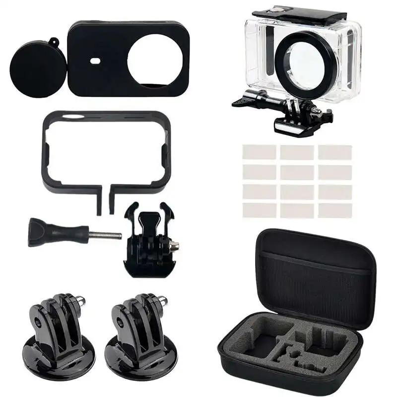 

21 In 1 Action Camera Accessories Waterproof Case 147Ft(45M)/Camera Border/Anti-Fog Inserts Protective Housing Shell For Xiaom