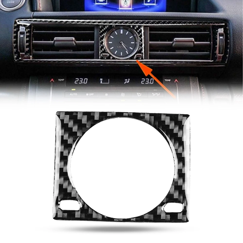 

Carbon Fiber Car Styling Center Console Time Clock Frame Cover Trim For Para LEXUS IS250/300 2014 2015 2016 2017 2018