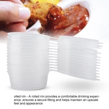 Чашка для соуса 50 мл 2 унции прозрачные пластиковые чашки на вынос коробка для приправ для соуса чашка для соуса