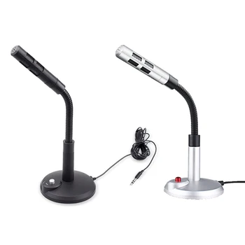 

3.5MM PC Desktop Computer Wired Condenser Microphone Notebook Recording Microphones