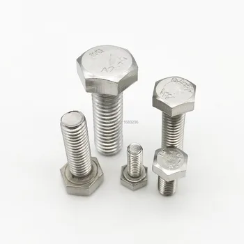 

10pcs M6 M8 A2-70 304 Stainless Steel Metric Thread DIN933 External Outside Hex Hexagon Head Cap Screw Bolt Length 8-200mm