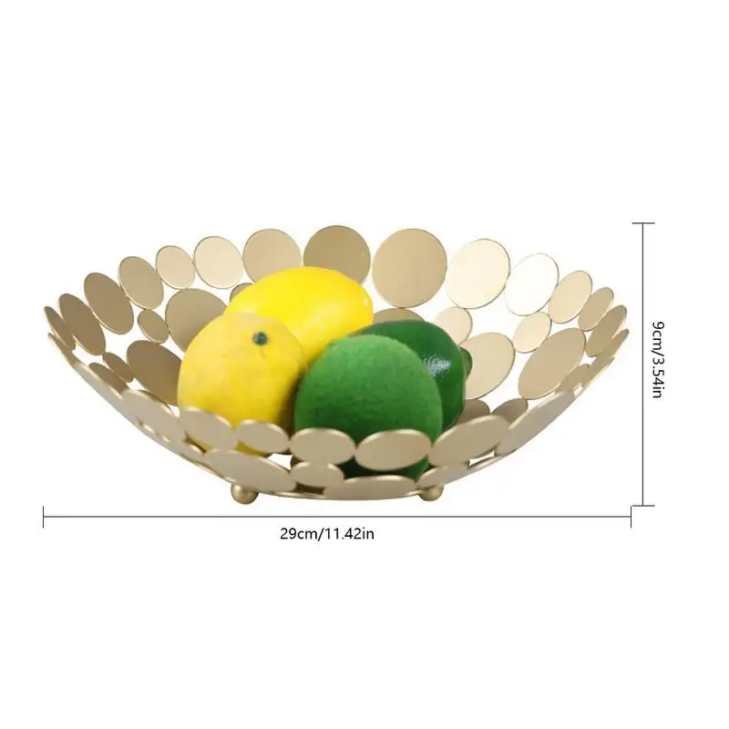 Инновационное хранилище корзина для фруктов чаша круглый декоративный держатель Подставка для овощей хлеб конфеты полые круглые кованые фрукты