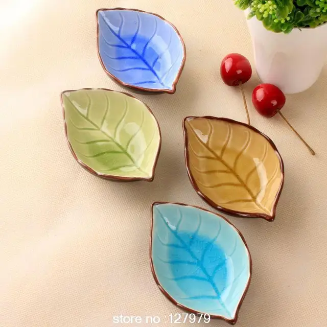 On sale! ceramic plates leaves creative Japanese sushi dishes snacks