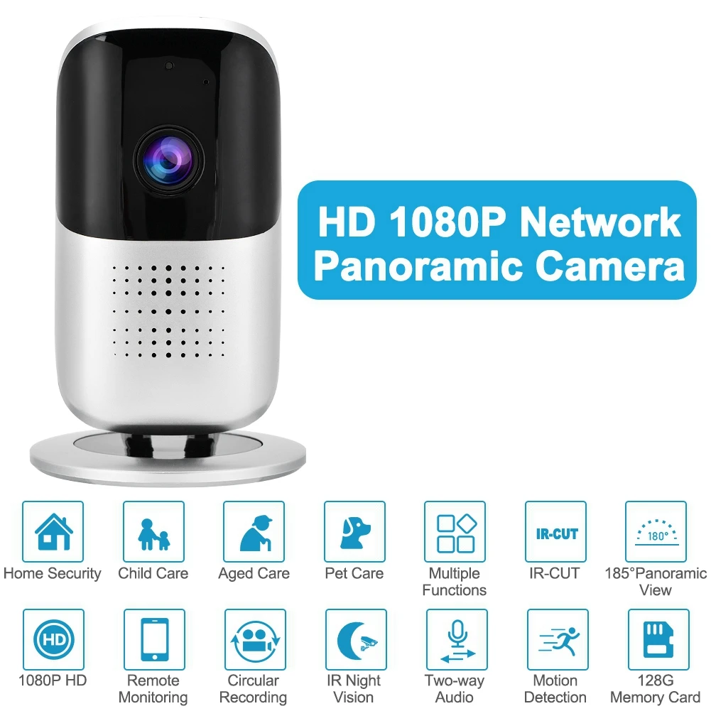 

HD 1080P Wireless Monitor Camera Network Panoramic Camera Home Security